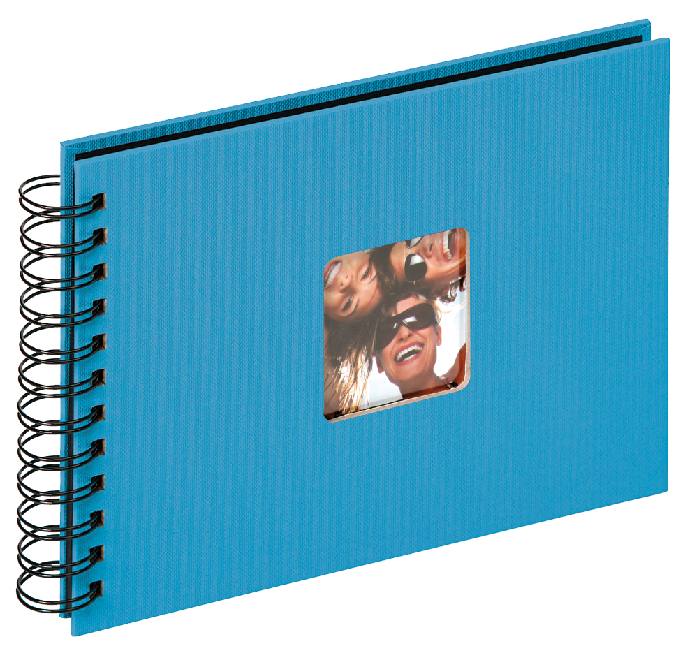 Walther Fun Spiraalalbum Zeeblauw - 23x17 cm (40 Zwarte zijden / 20 bladen)