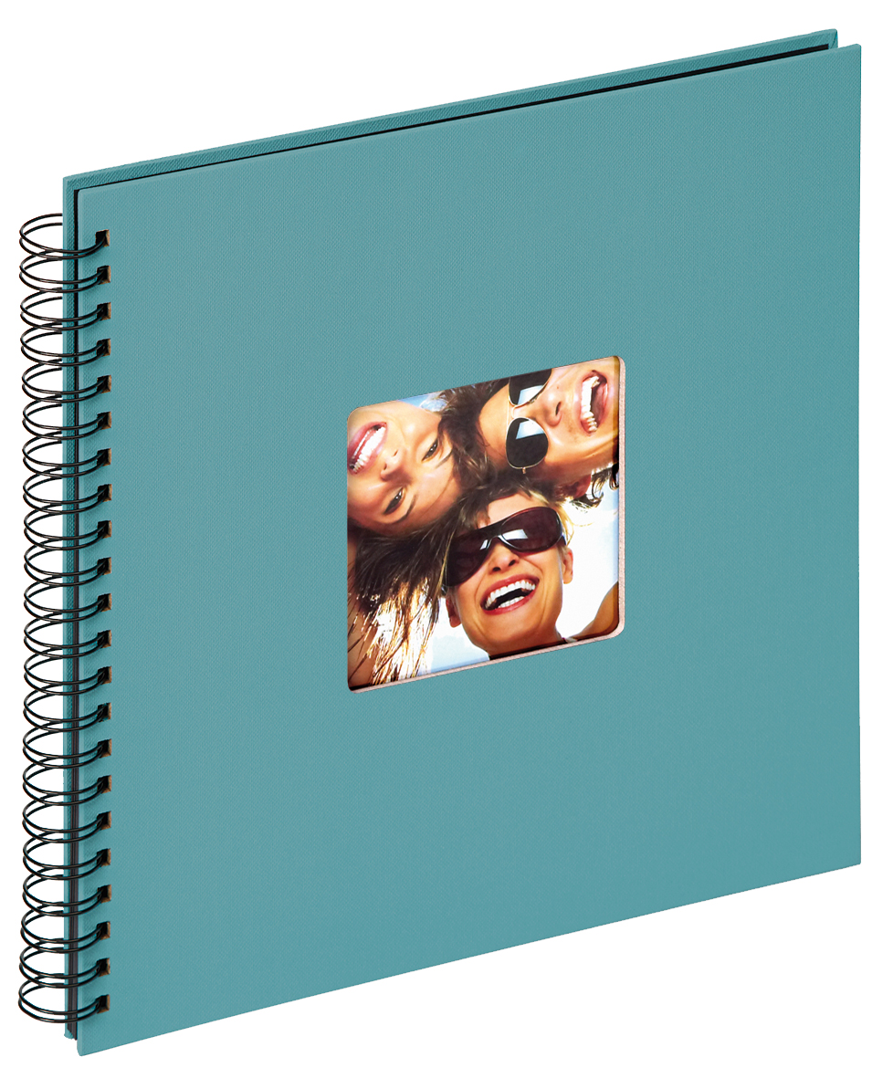 Walther Fun Spiraalalbum Turquoise - 30x30 cm (50 Zwarte zijden / 25 bladen)