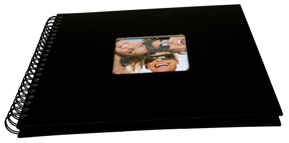 BGA Nordic Fun Spiraalalbum Zwart - 30x30 cm (50 Zwarte zijden / 25 bladen)