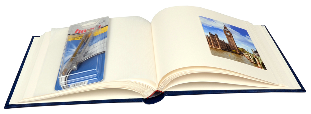 Henzo Henzo Basic Line Fotoalbum Blauw - 25x24 cm (60 Witte zijden / 30 bladen)