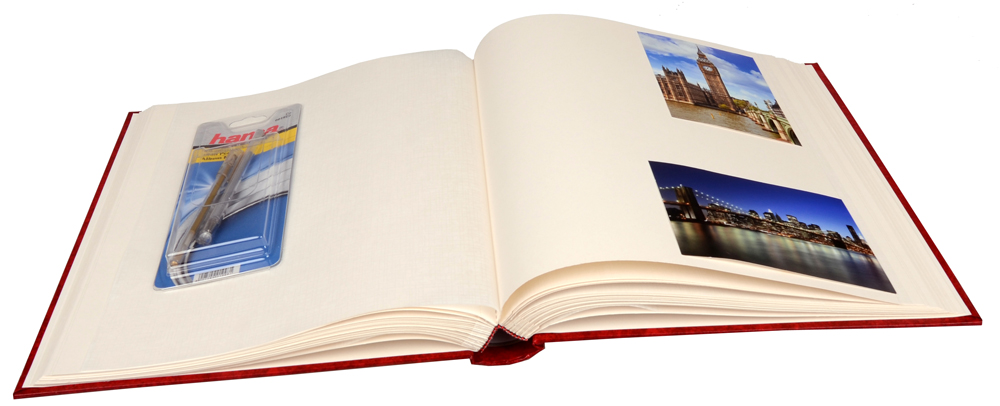 Henzo Henzo Basic Line Fotoalbum Rood - 30x36 cm (80 Witte zijden / 40 bladen)