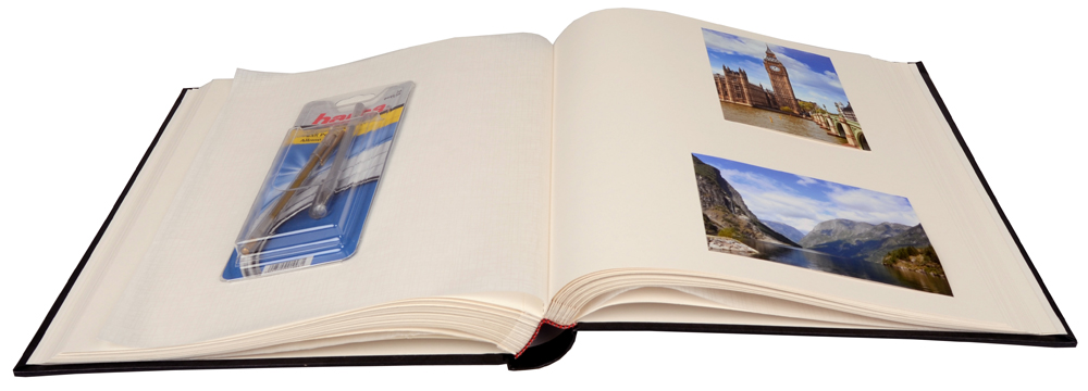 Henzo Henzo Basic Line Fotoalbum Zwart - 30x36 cm (80 Witte zijden / 40 bladen)