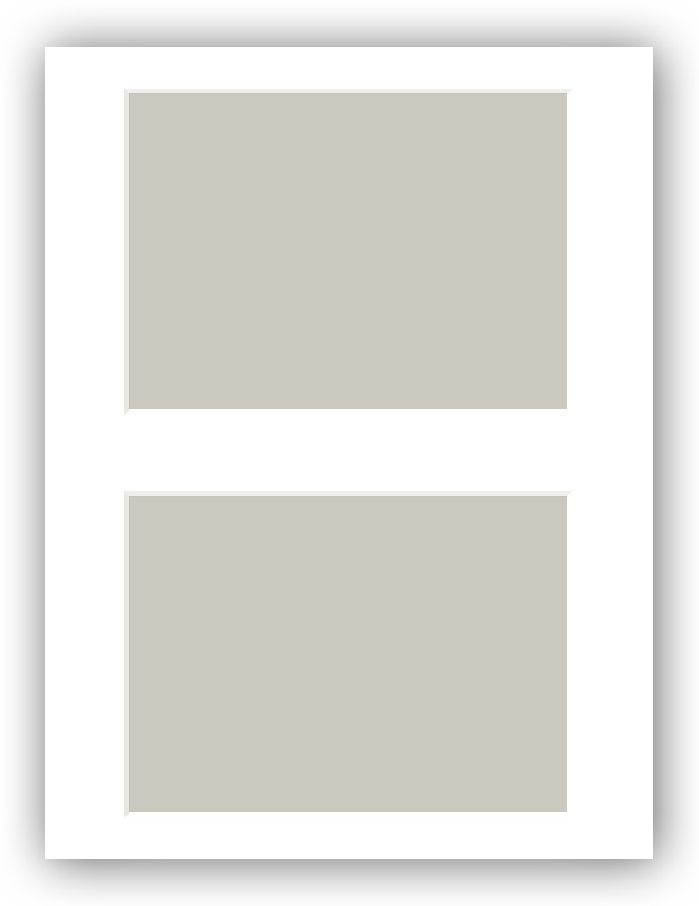 Egen tillverkning - Passepartouter Passe-partout Wit 15x20 cm - Collage 2 Foto's (8x11 cm)