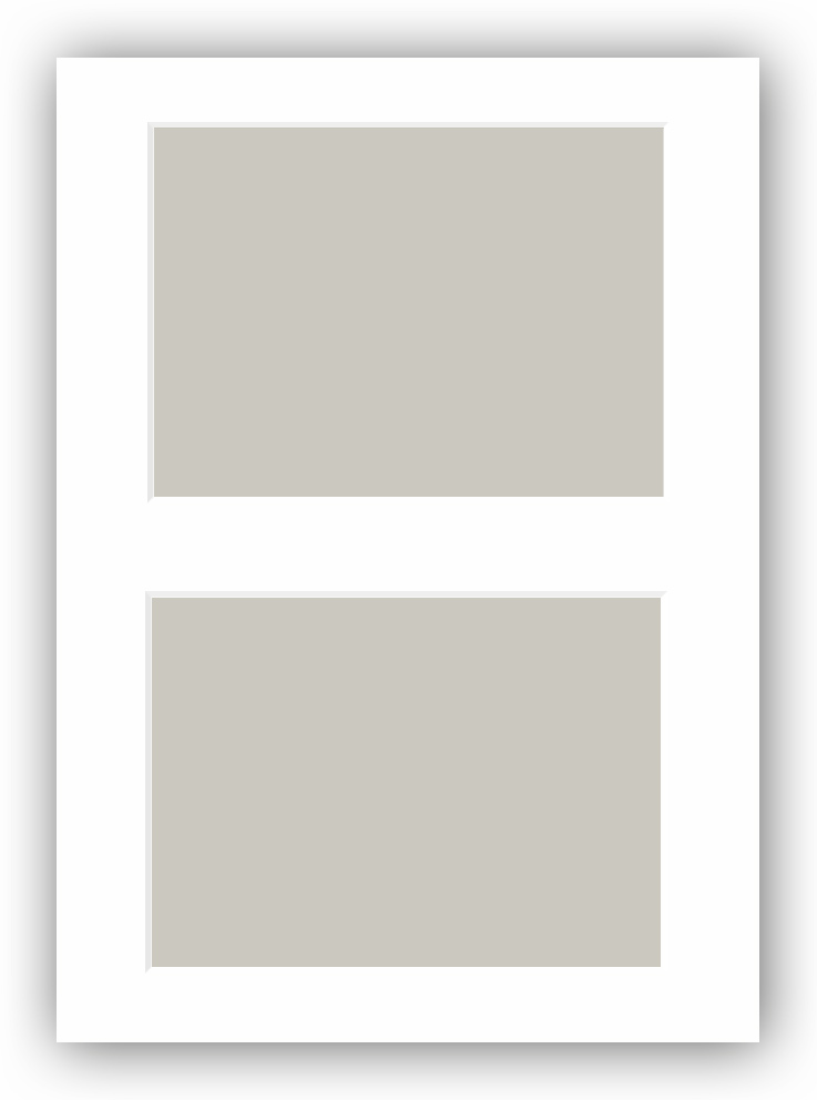 Egen tillverkning - Passepartouter Passe-partout Wit 15x21 cm - Collage 2 Foto's (8x11 cm)