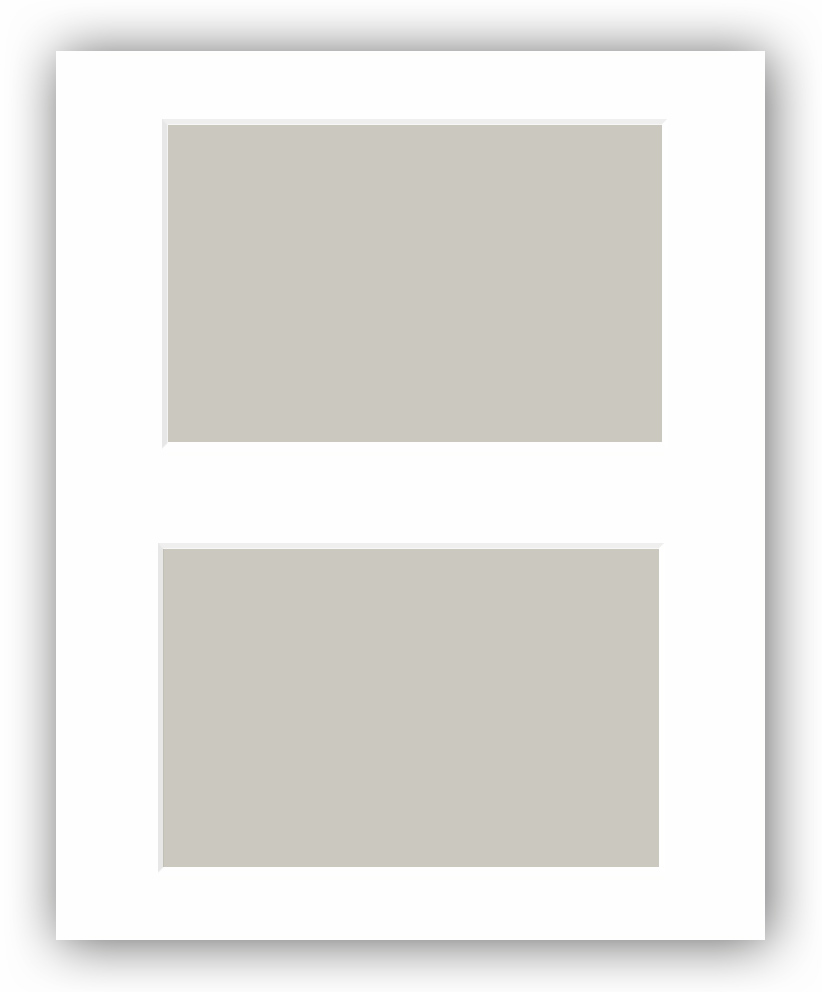 Egen tillverkning - Passepartouter Passe-partout Wit 20x25 cm - Collage 2 Foto's (9x14 cm)