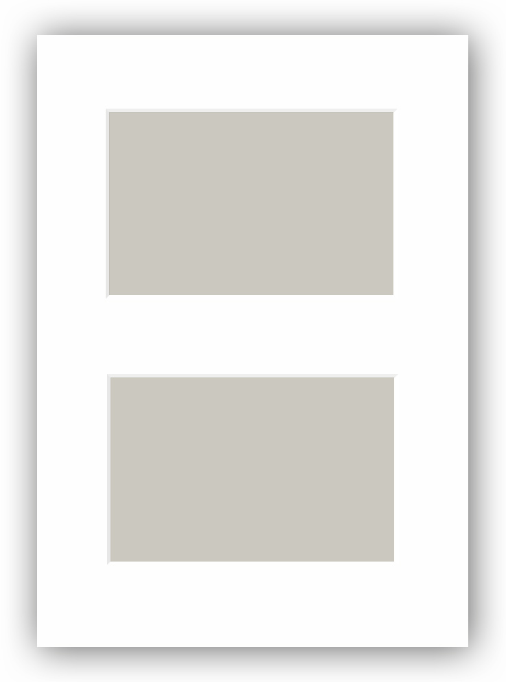 Egen tillverkning - Passepartouter Passe-partout Wit 21x29,7 cm - Collage 2 Foto's (9x14 cm)