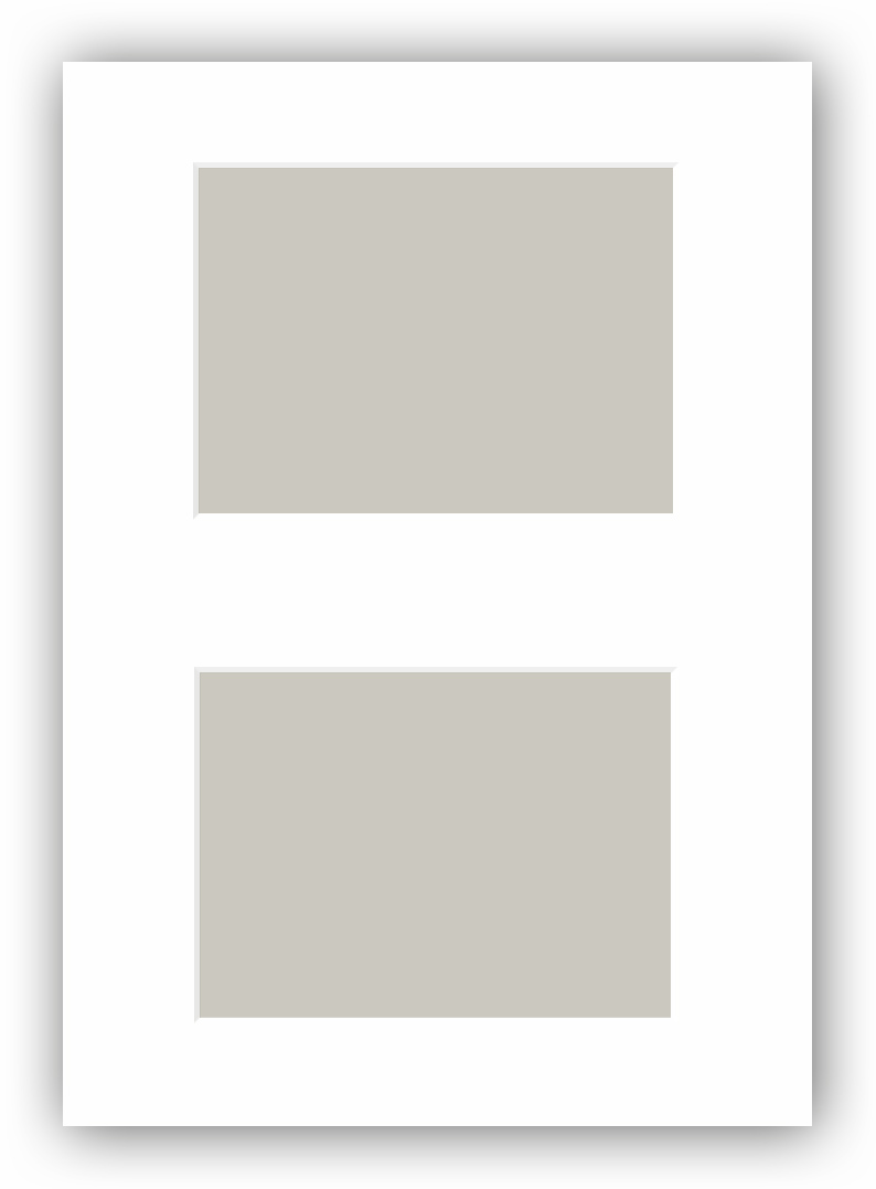Egen tillverkning - Passepartouter Passe-partout Wit 29,7x42 cm - Collage 2 Foto's (14x19 cm)