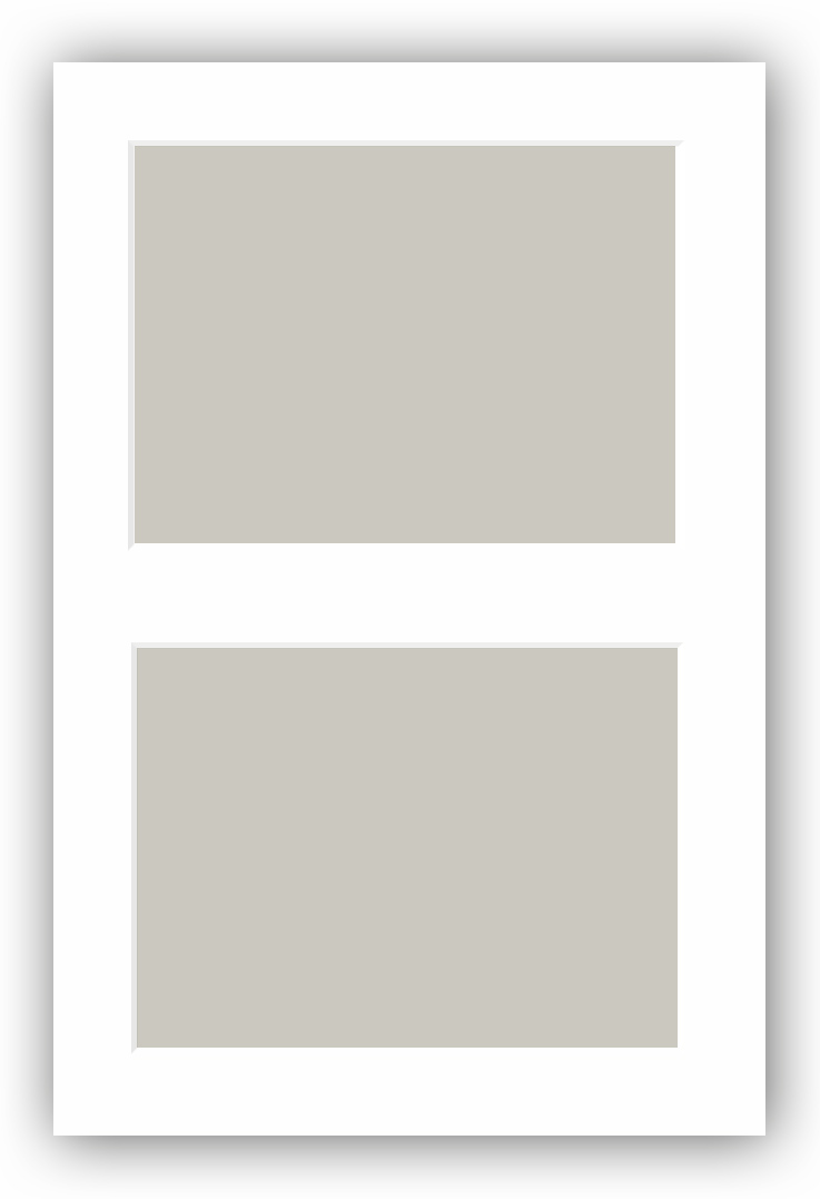 Egen tillverkning - Passepartouter Passe-partout Wit 30x45 cm - Collage 2 Foto's (17x23 cm)