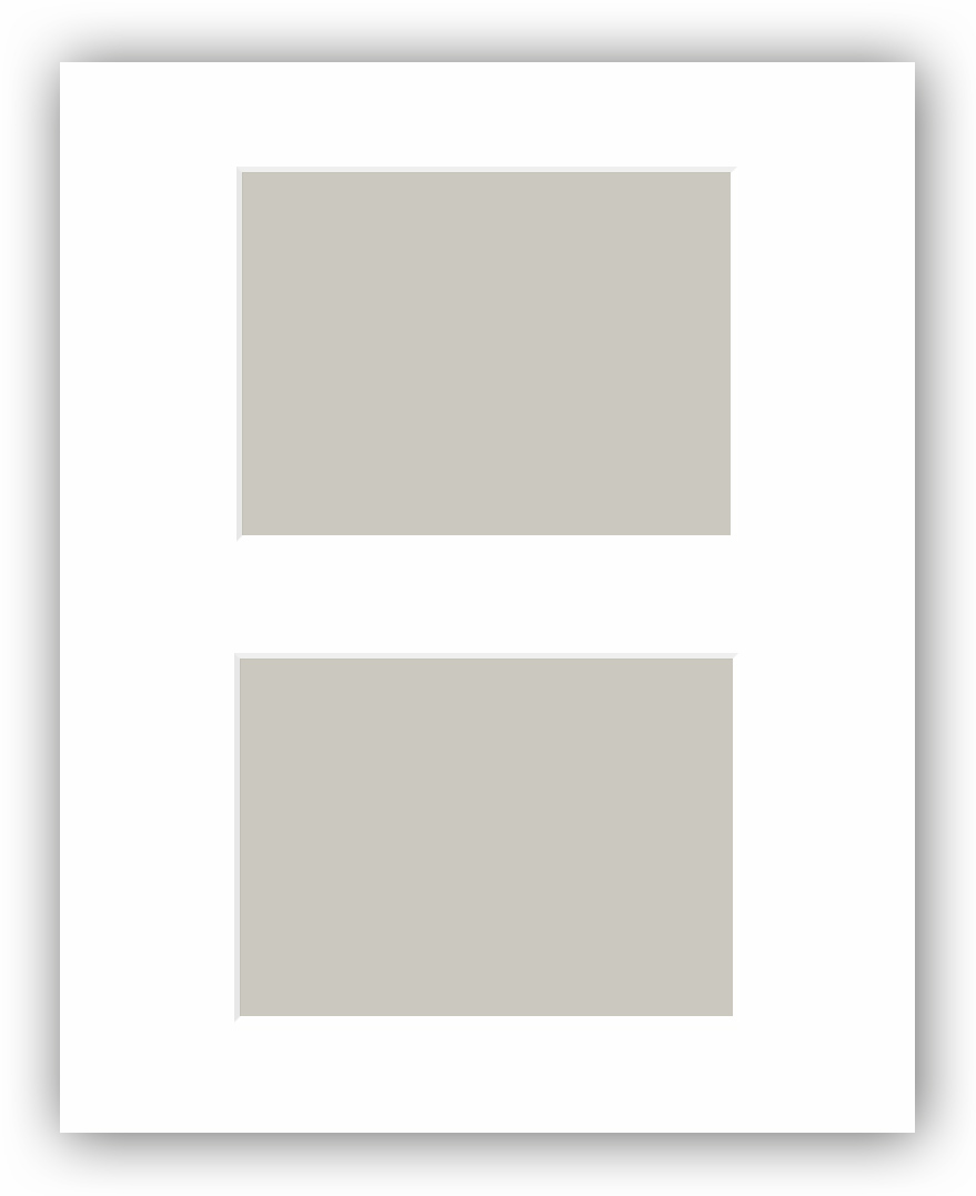 Egen tillverkning - Passepartouter Passe-partout Wit 40x50 cm - Collage 2 Foto's (17x23 cm)