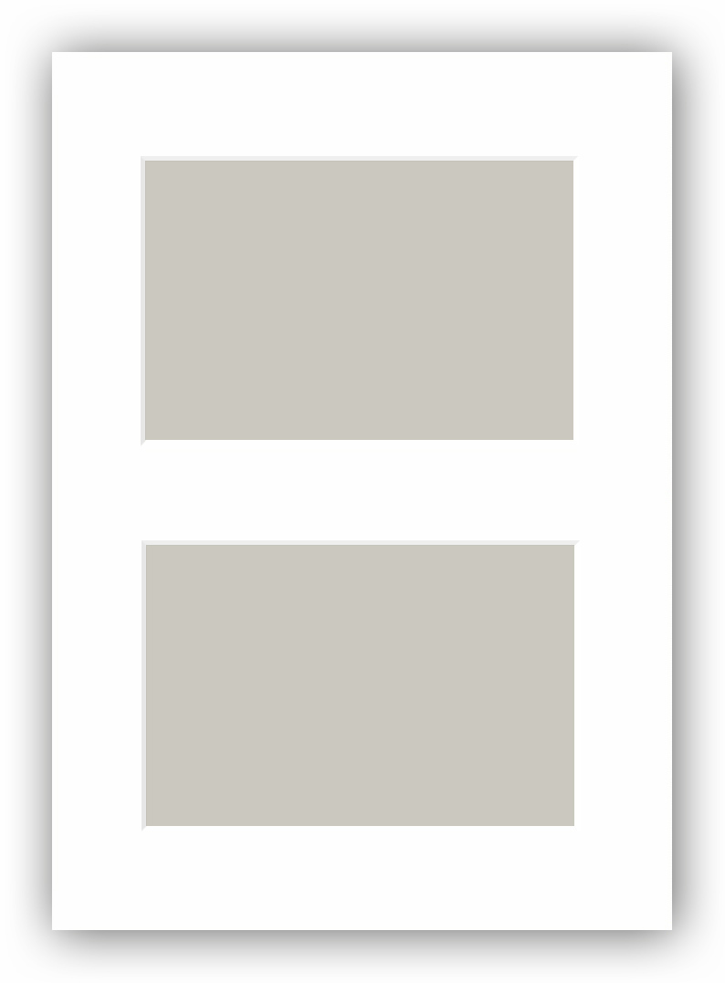 Egen tillverkning - Passepartouter Passe-partout Wit 42x59,4 cm - Collage 2 Foto's (19x29 cm)