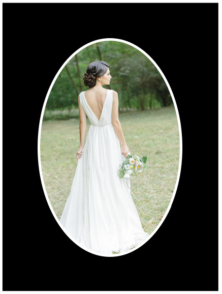 Product Image for Passe-partout Zwart Ovaal (Witte kern) 24x30 cm (17x23)