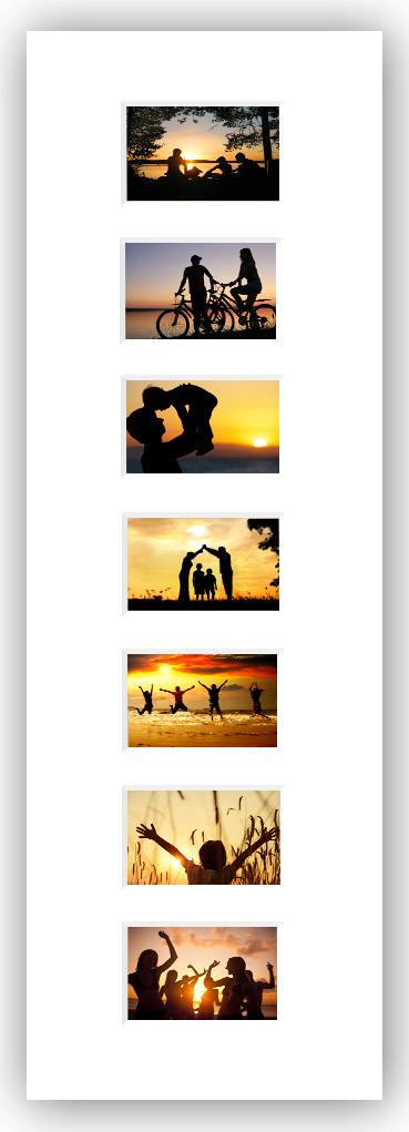 Galleri 1 Passe-partout Wit 33x95 cm - Collage 7 Foto's (9x14 cm)