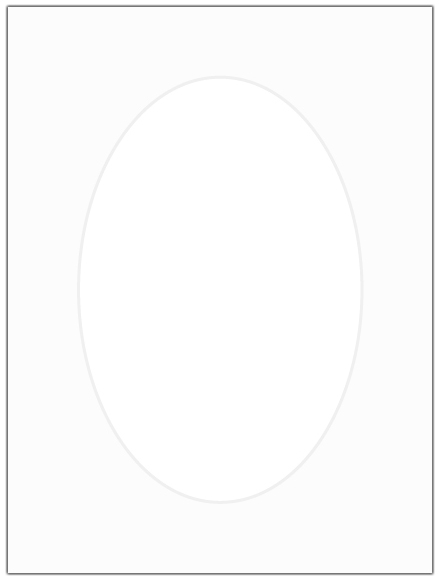 Galleri 1 Passe-partout Wit (Witte kern) Ovaal A4 21x29,7 cm (14x19,5)