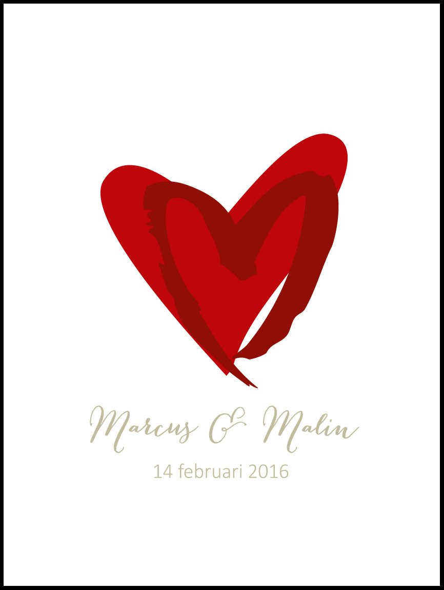 Product Image for Love Weddingposter Red (21x29,7 cm (A4))