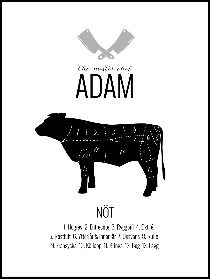 Personlig poster Masterchef Black