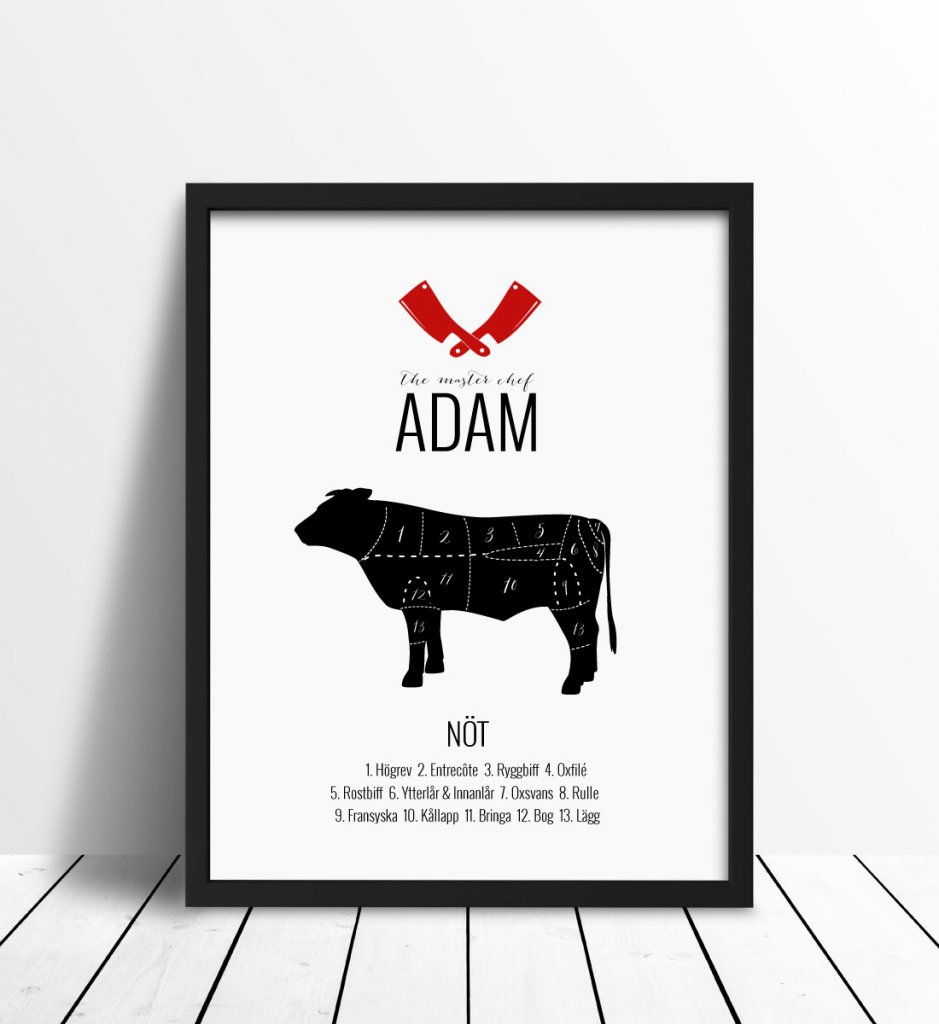 Personlig poster Masterchef Red