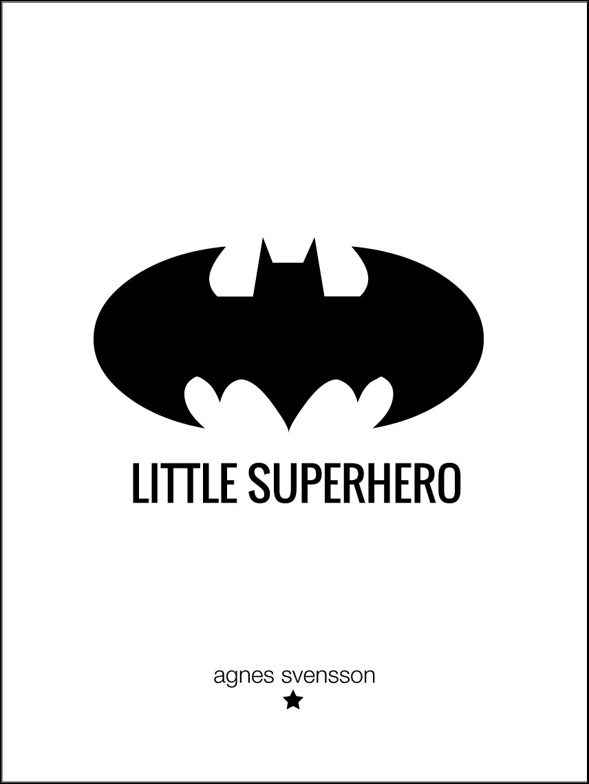 Personlig poster Little Superhero