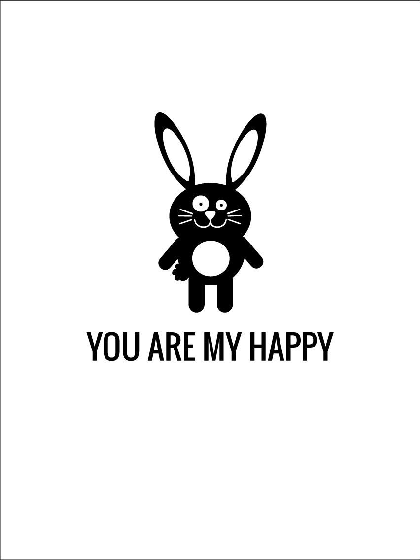 Malimi Posters Konijn Happy Poster