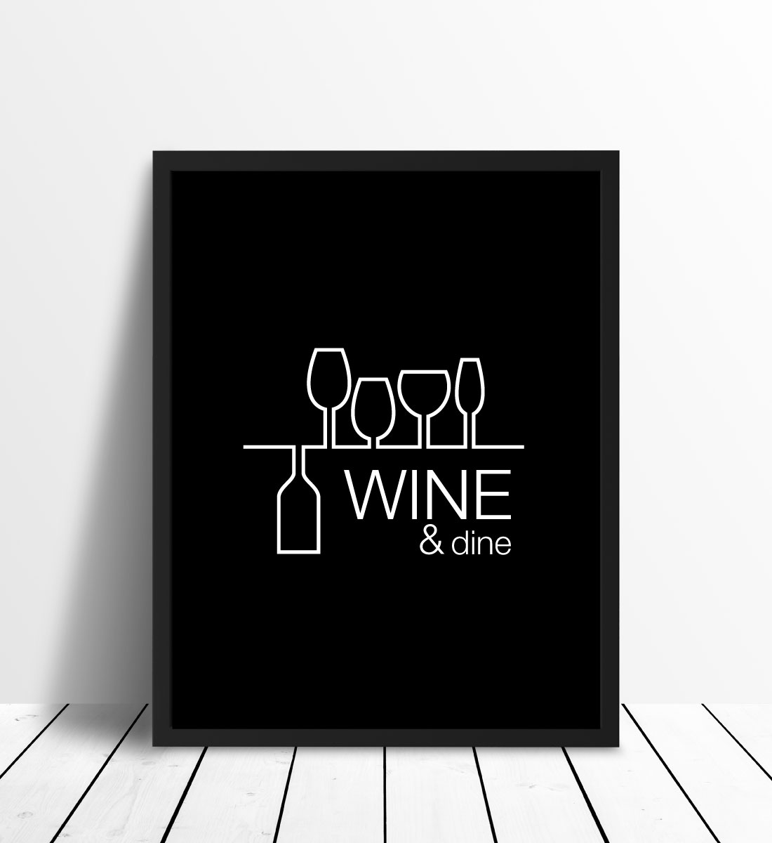 Bildverkstad Wine & dine - Black Poster