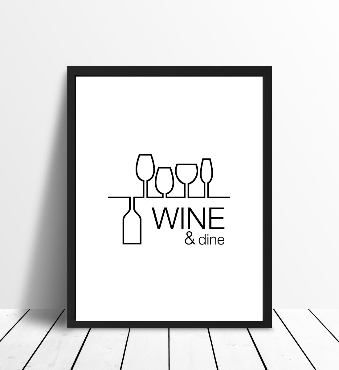 Lagervaror egen produktion Wine & dine - White Poster