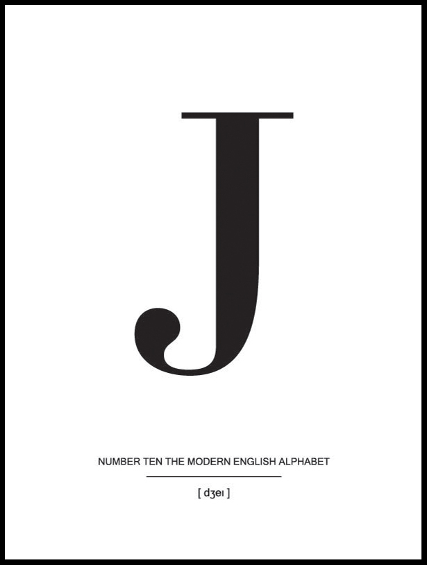 Bildverkstad Letter J Poster