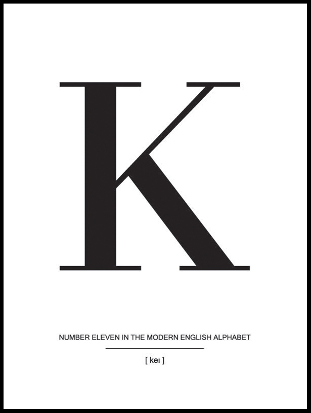 Bildverkstad Letter K Poster