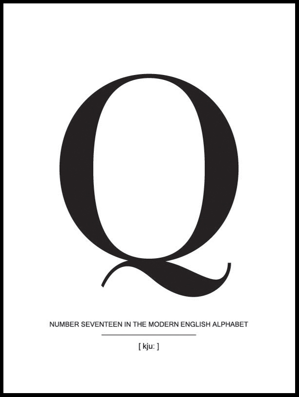Bildverkstad Letter Q Poster