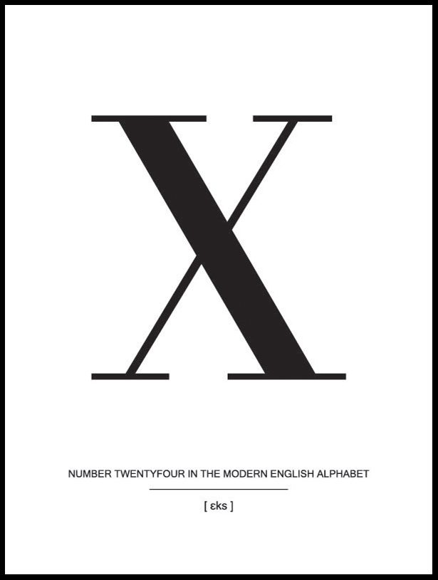 Bildverkstad Letter X Poster