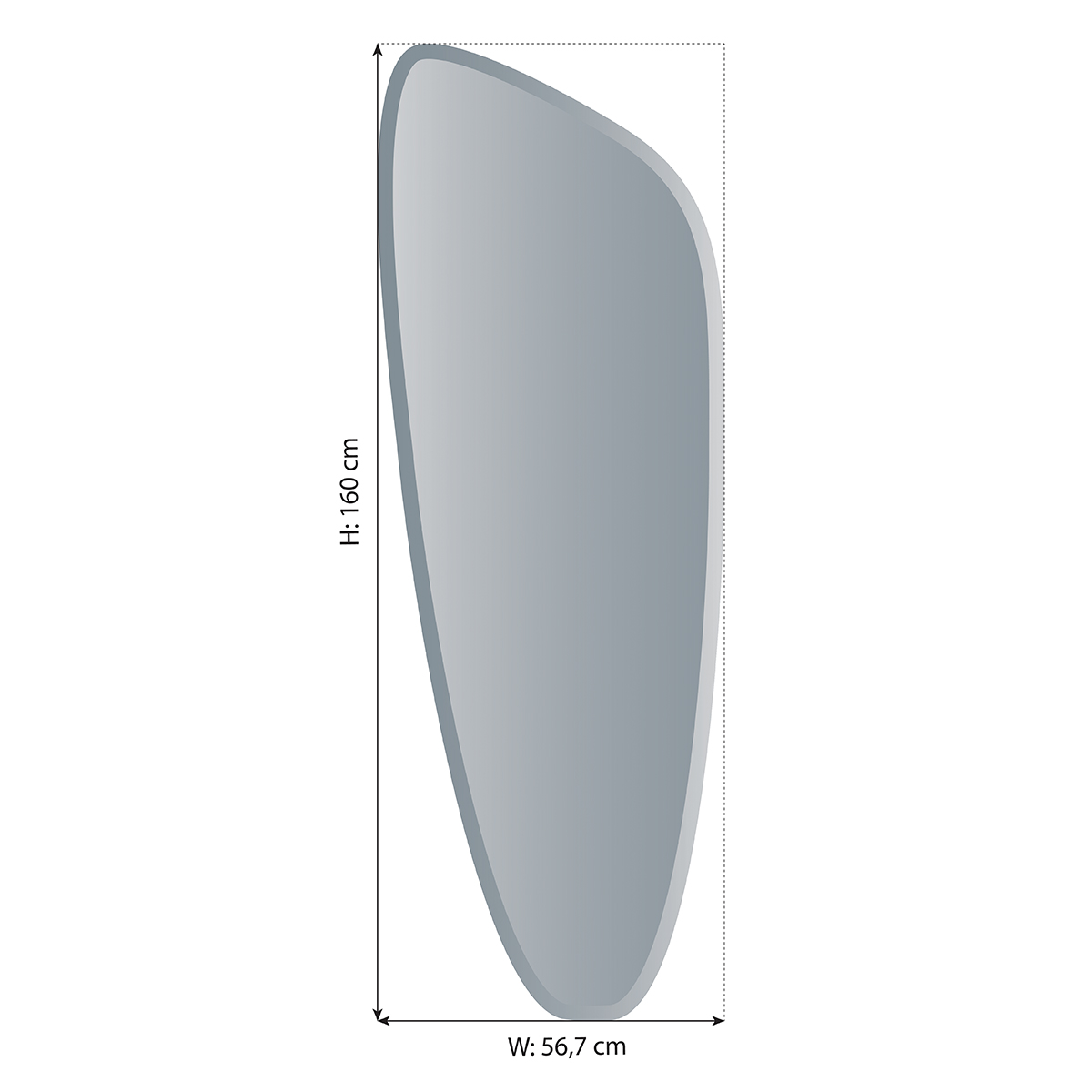 Incado Spegel Prestige Clear 160x57 cm