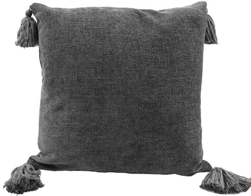 Miljögården Kussensloop Tassle - Donkergrijs 45x45 cm