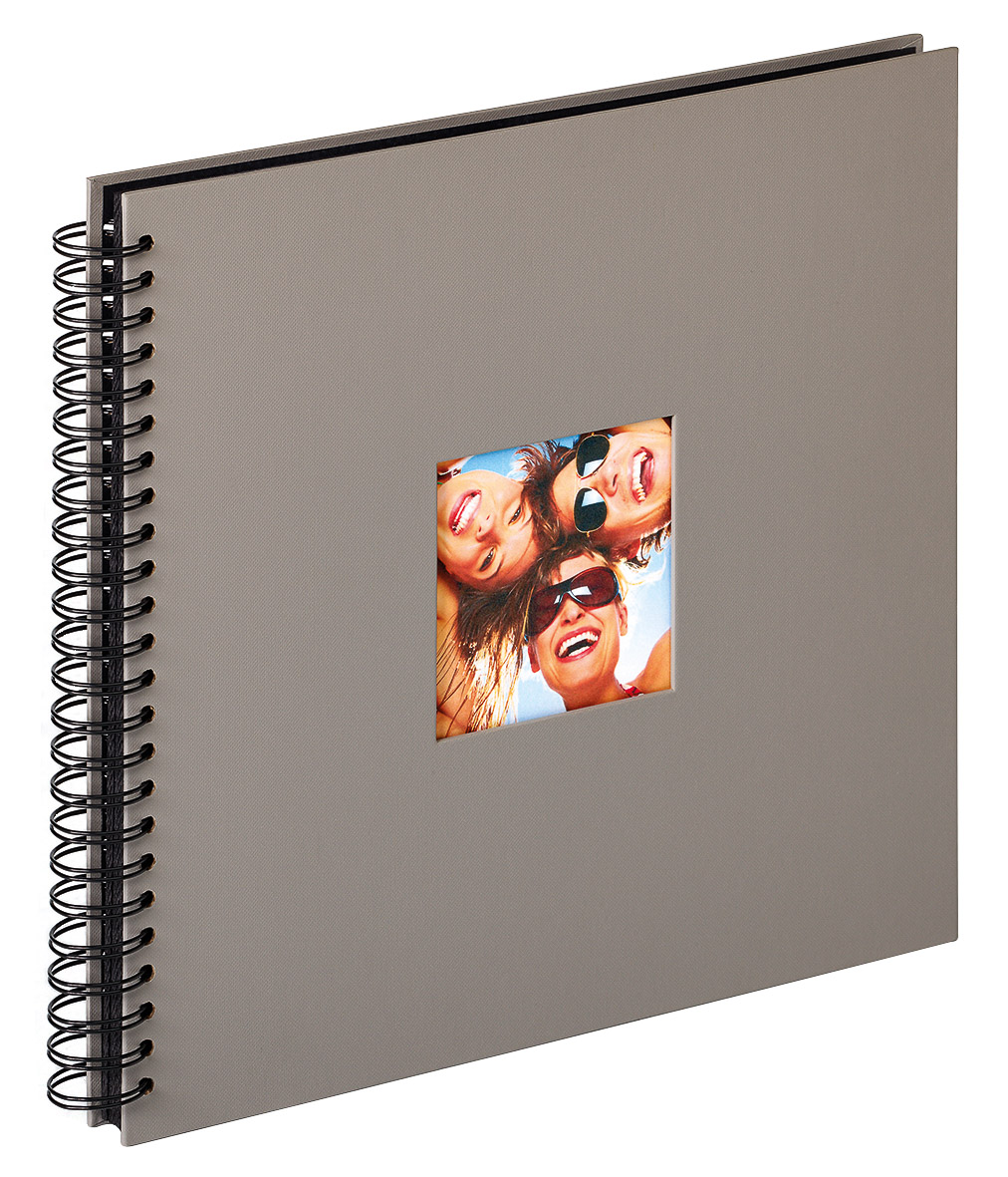 Walther Fun Spiraalalbum Grijs - 30x30 cm (50 Zwarte zijden / 25 bladen)