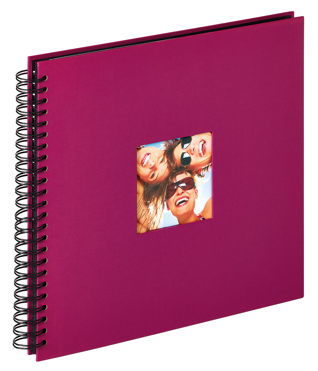 Walther Fun Spiraalalbum Paars - 30x30 cm (50 Zwarte zijden / 25 bladen)