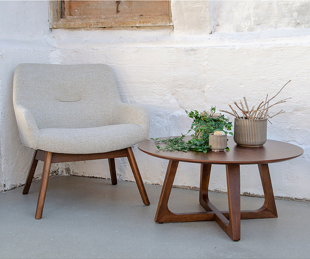 House Nordic Salontafel Hellerup 75 cm Ø - Walnoot