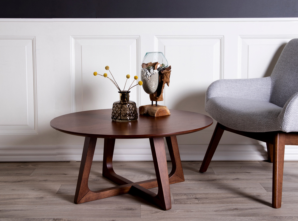 House Nordic Salontafel Hellerup 75 cm Ø - Walnoot